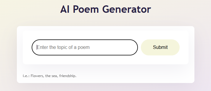 AI Poem Generator